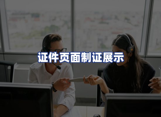 证件页面制证展示